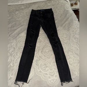 NWOT Women’s Aeropostale Distressed Black Skinny Jeans Size 4